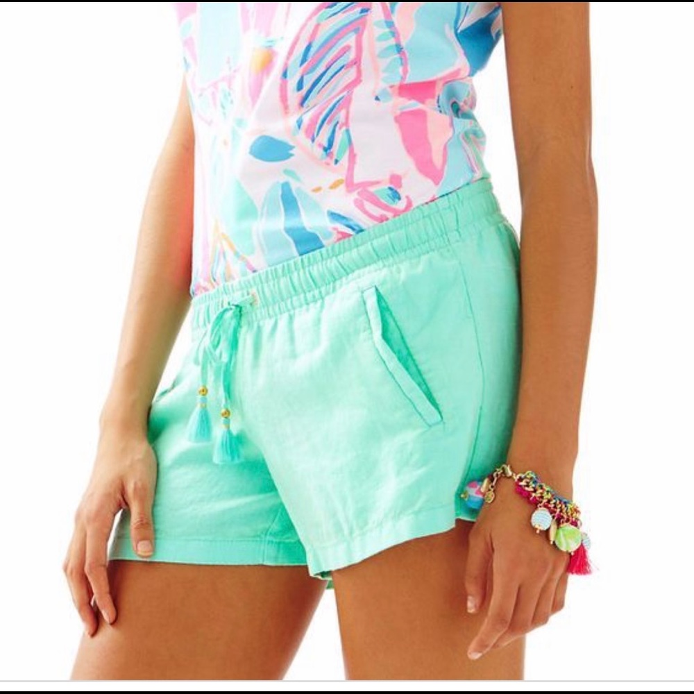 Lilly Pulitzer linen beach shorts